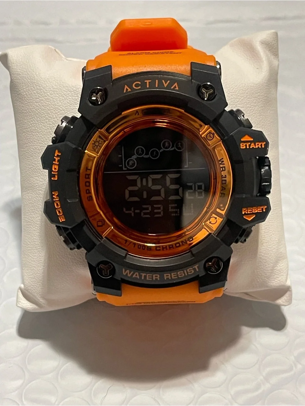 Activa Summit X Invicta Unisex Digital Watch - 50mm. Orange & Black NEW
